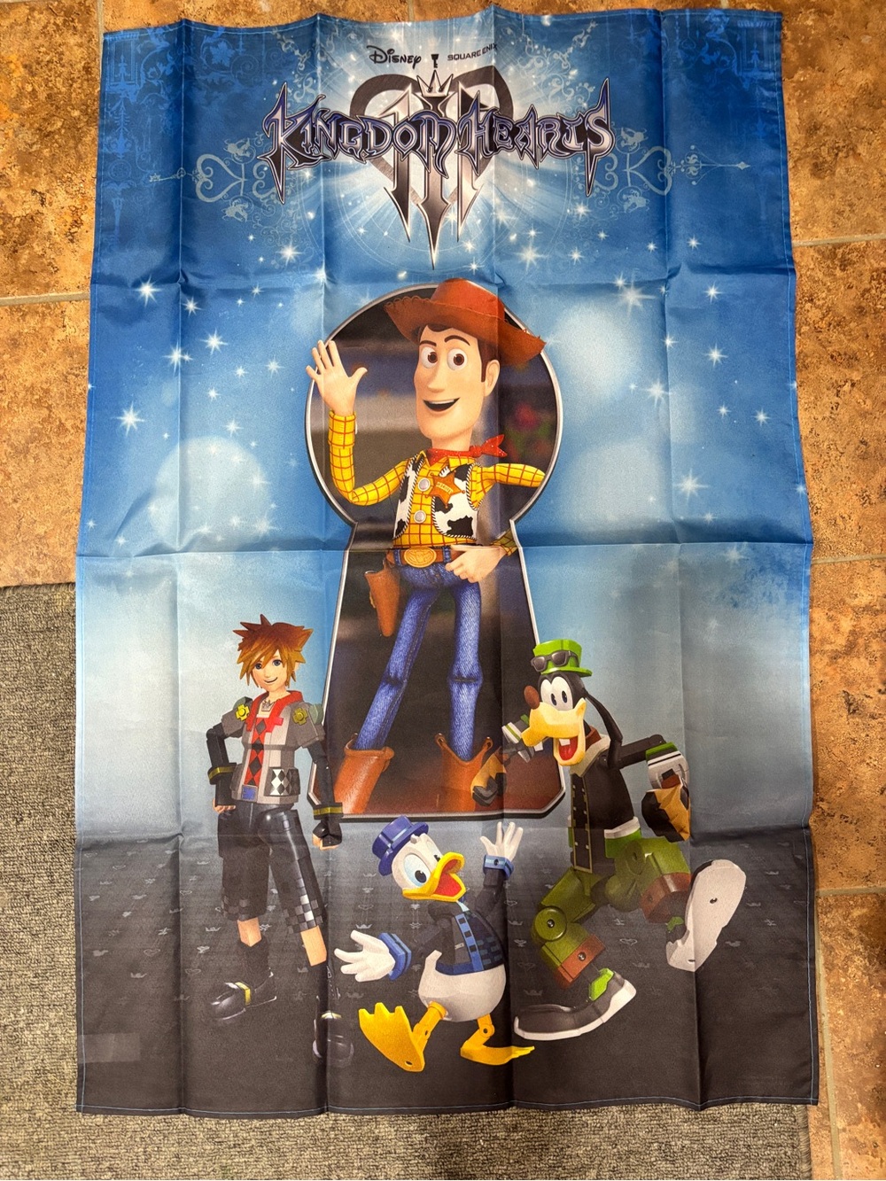 Disney Kingdom Hearts III Poster — Blue, Yellow, Green, Black